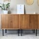 Vintage Scandinavian sideboard 2 modules in oak, 1960s