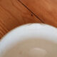 Bowl on piedouche earthenware Terre de fer, green checkerboard