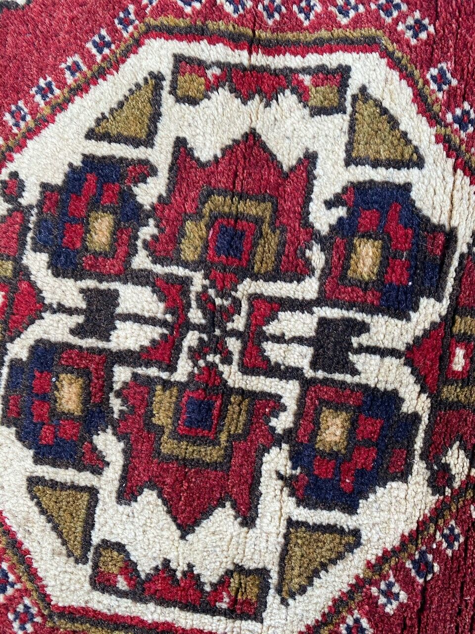 Nice little Turkish vintage carpet Yastik 53x97 cm