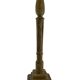 Pied de lampe balustre en bois patine