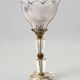Vintage Holophane glass tulip crystal table lamp