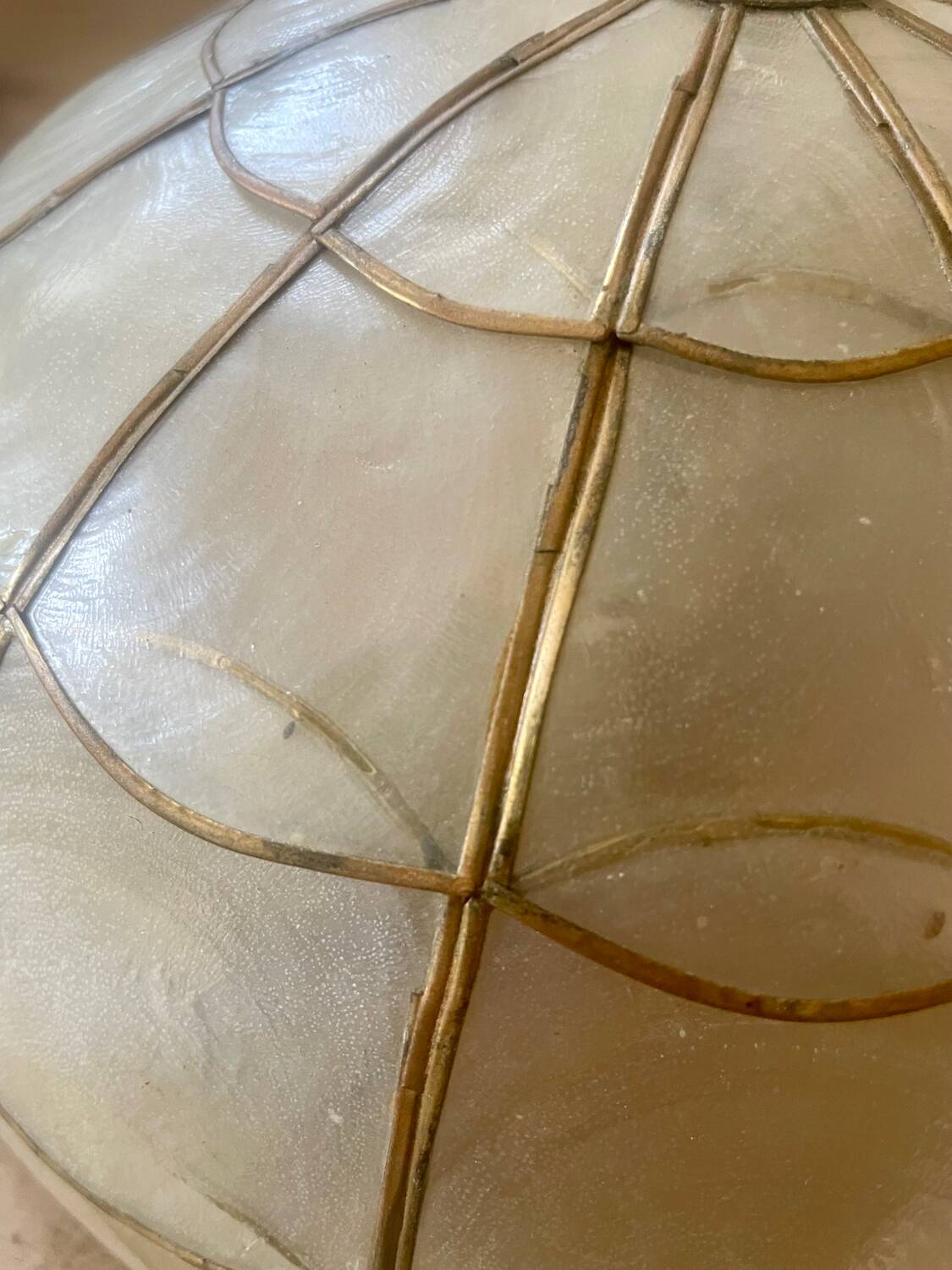 Vintage mother-of-pearl ceiling light