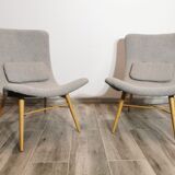Restored pair of armchairs by Miroslav Navratil