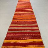 Old Turkish narrow Kilim Runner 405x49 cm shabby chic, vintage kelim