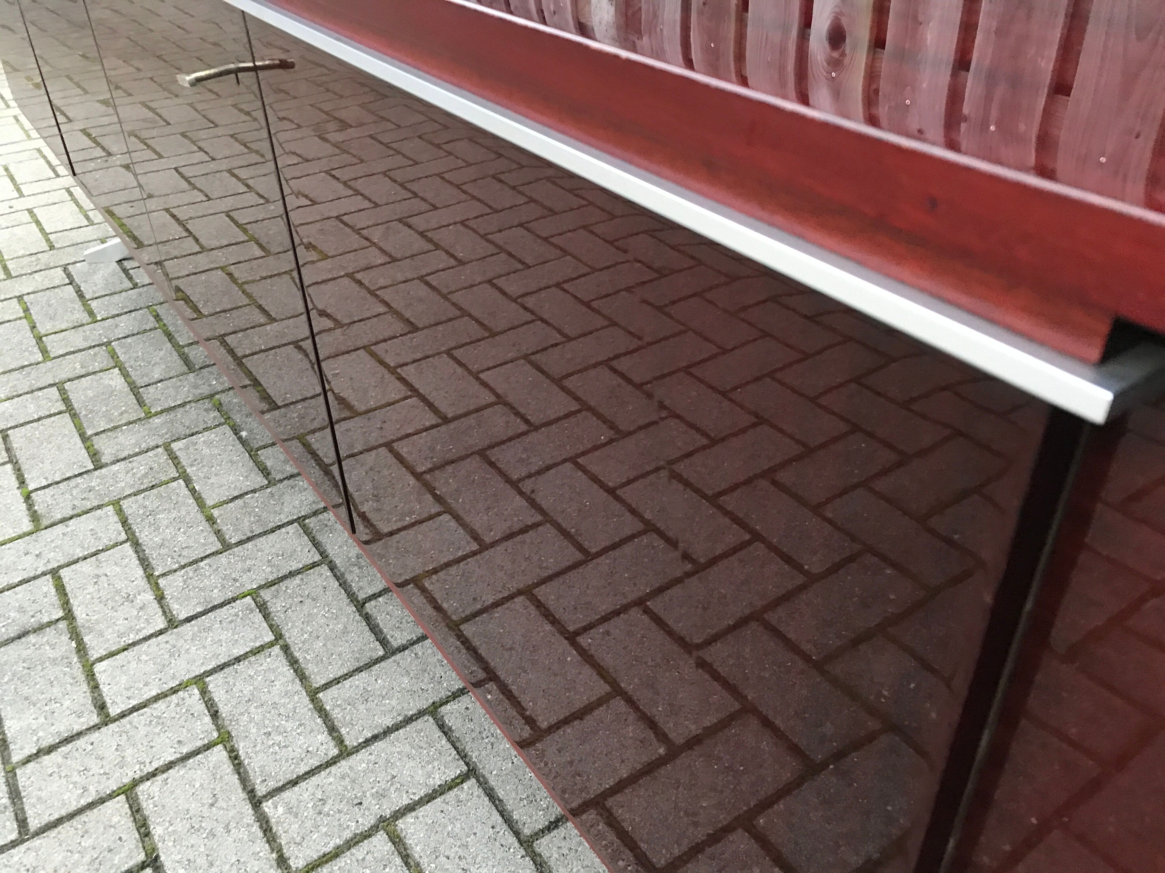 Belgian modernist long mahogany sideboard 1970s