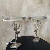 Pair of Art Deco lamps