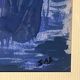 "Boats on the lake" gouache signed