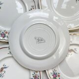 5 Vintage Longchamp Chantilly Porcelain Dinner Plates - Bird Motif
