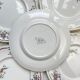 5 Assiettes plates vintage en porcelaine Longchamp Chantilly - Motif oiseau