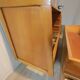 Vintage 1950 oak chest of drawers with pyramidal drawers