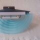 Vintage glass wall sconces "vetri murano 004" aquamarine - 1970s