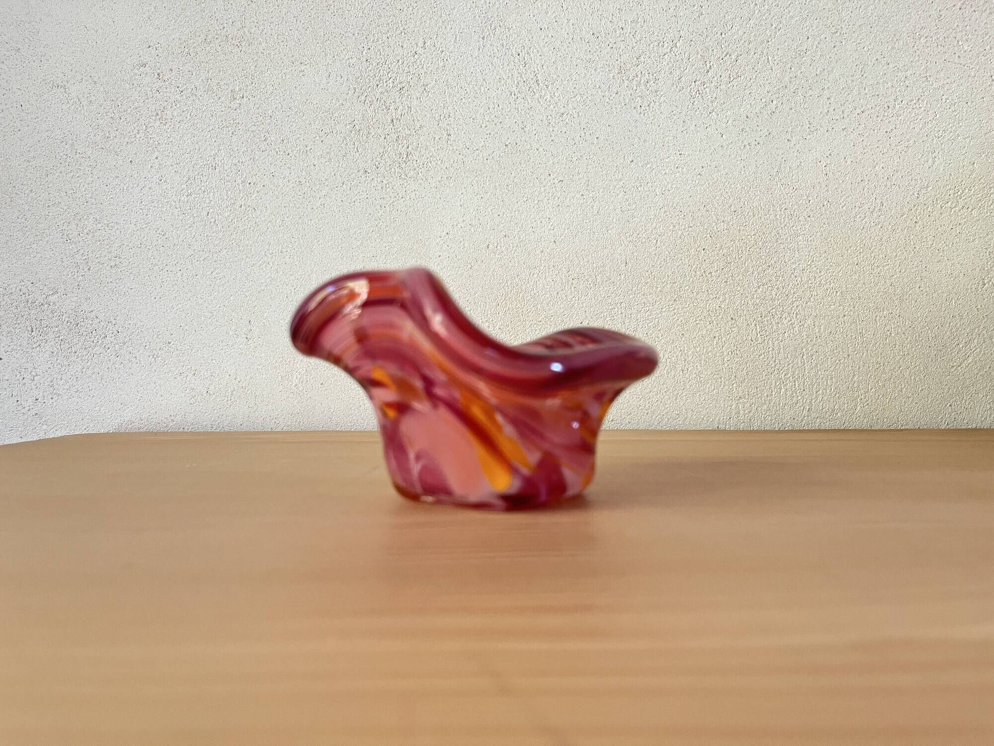 Ashtray or glass blown pocket tray dlg Murano