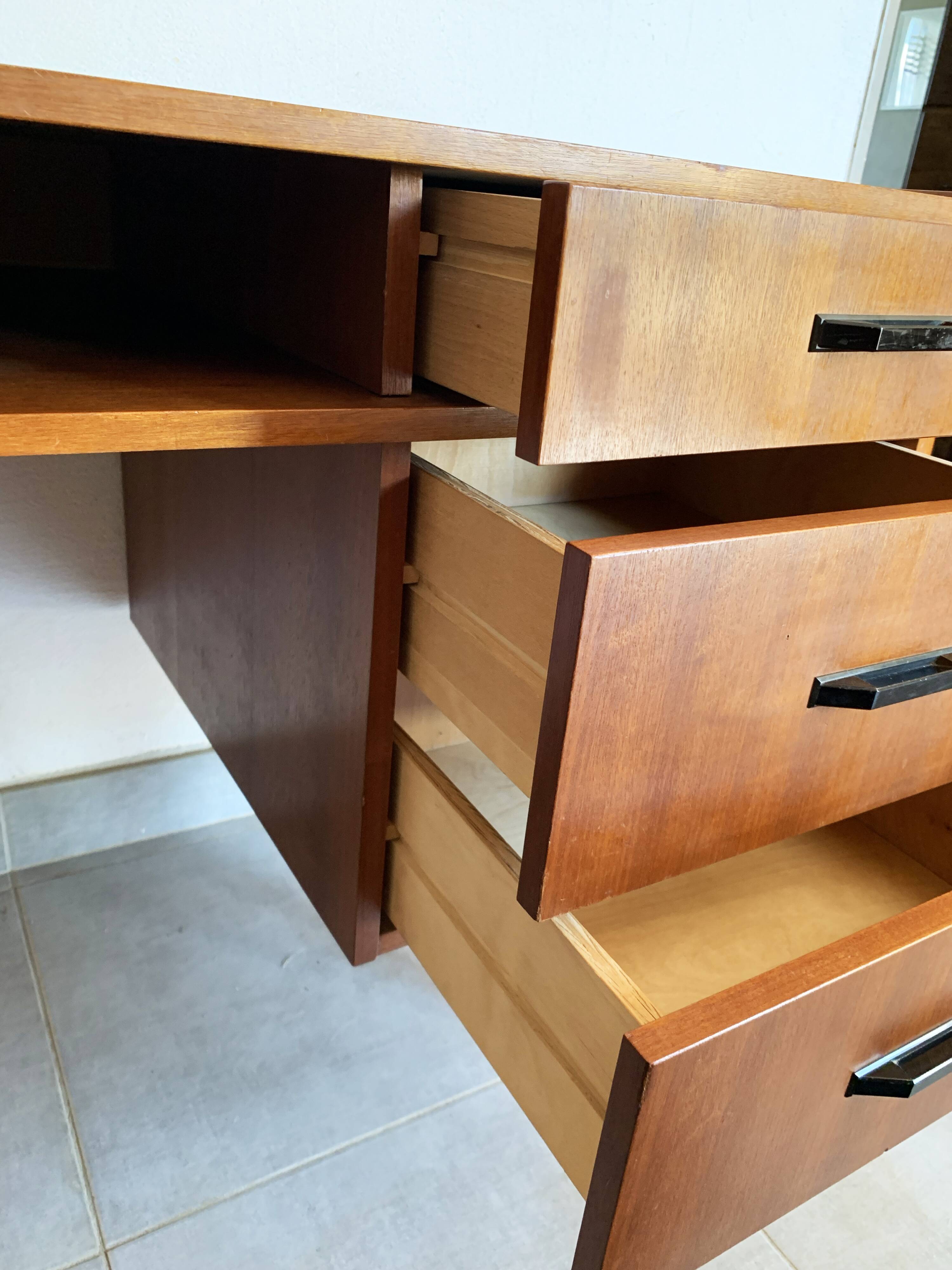 Vintage Scandinavian teak desk, year 60