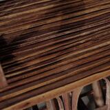 Handcrafted rattan and palm armchair, circa 1950