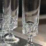 10 crystal champagne flutes