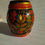 Russian khokhloma candy dish with lid