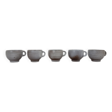 5 Tasses à café en grès Ratilly / Pierlot