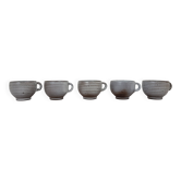 5 Ratilly / Pierlot stoneware coffee cups