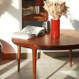 Round teak coffee table - Johannes Andersen - CF Christensen from Silkeborg