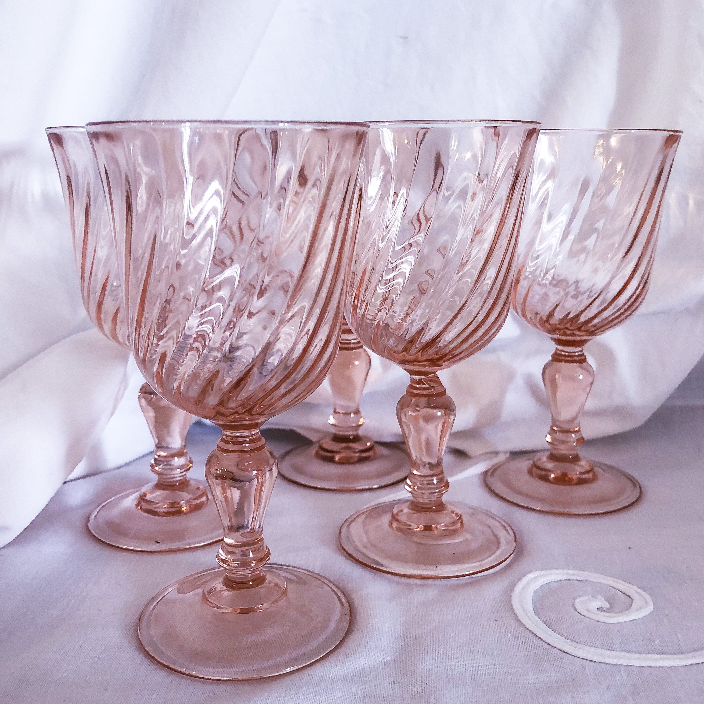Rosaline white wine 5 glass set