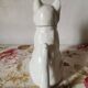 Carafe à chat absinthe en majolique george dreyfus antique vers 1900 avec tête et poignée de queue amovibles