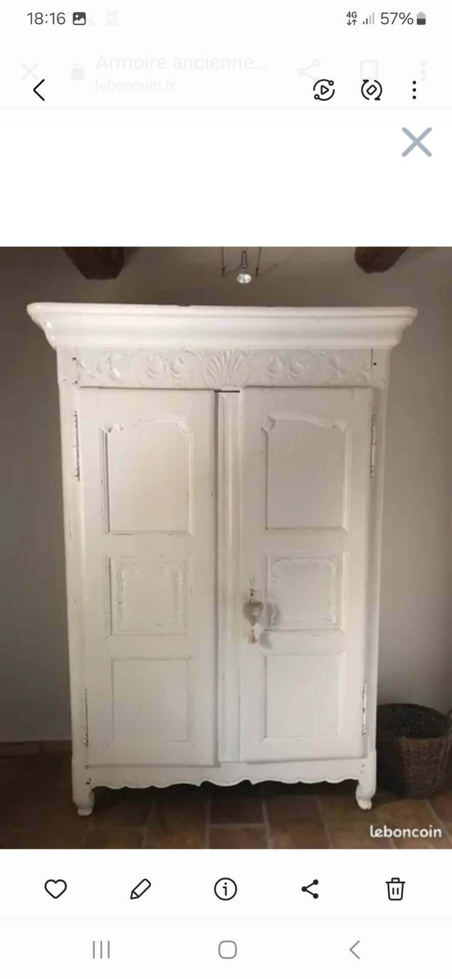 Antique oak wardrobe