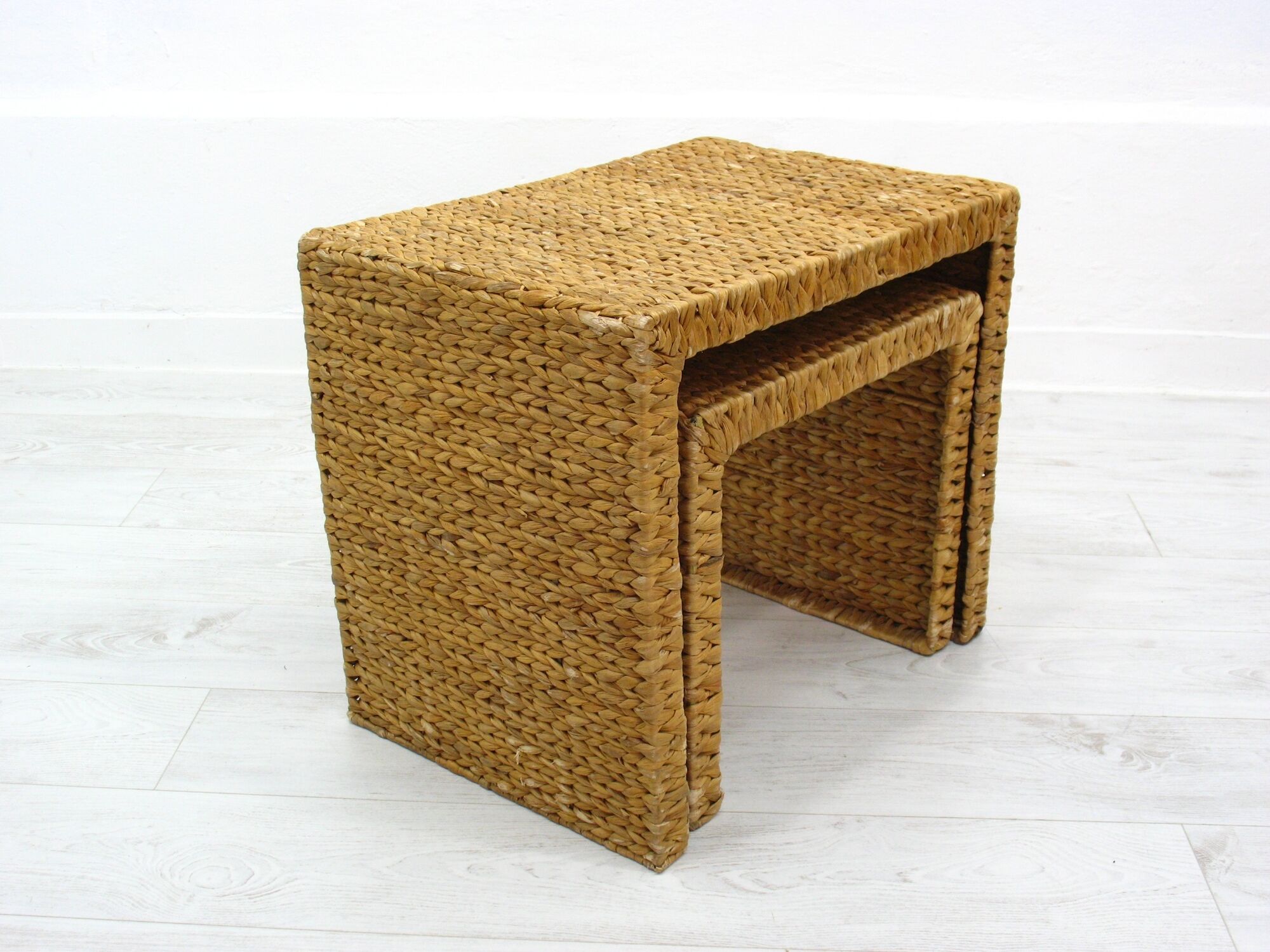 Vintage banana fiber Coffee Tables, Ikea 1980s