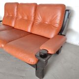 Brazilian brutalist leather sofa