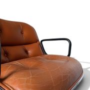 Charles Pollock Knoll Office Chair Patinated Camel Leather