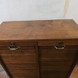 Old double oak filing cabinet
