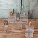 Lot de 5 flacons de toilette en verre