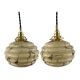 Set of two art deco portable ballrooms in electrified marbled opaline to nine