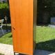 Vintage wardrobe 1960 blond wood and metal feet