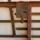 Old riveted metal gate