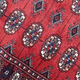 Handmade vintage rug Uzbek Bukhara 81cm x 119cm 1970s