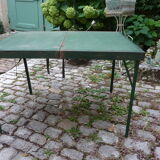 Vintage camping suitcase table and 2 folding chairs