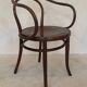 Fauteuil de bureau en bois courbé J.J  Kohn