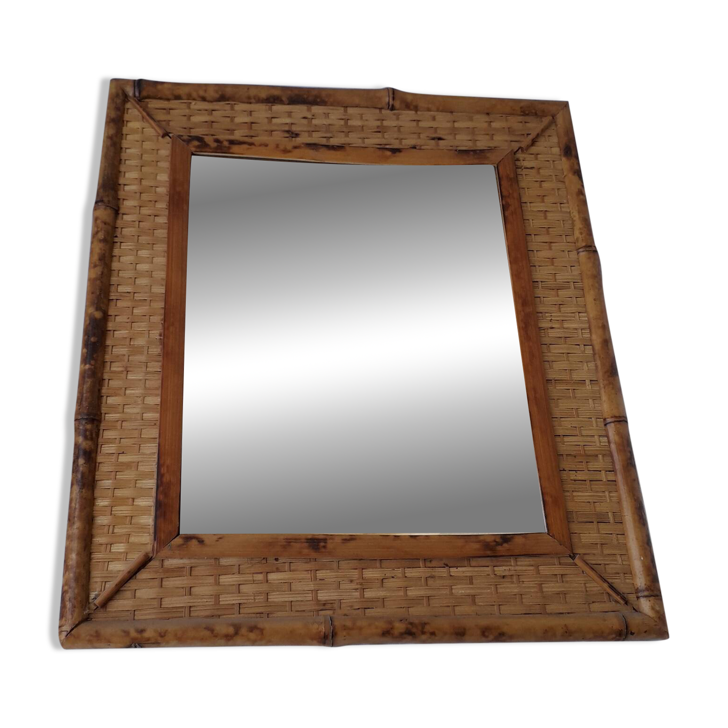 Rattan mirror