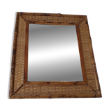 Rattan mirror