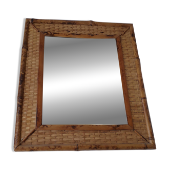 Rattan mirror