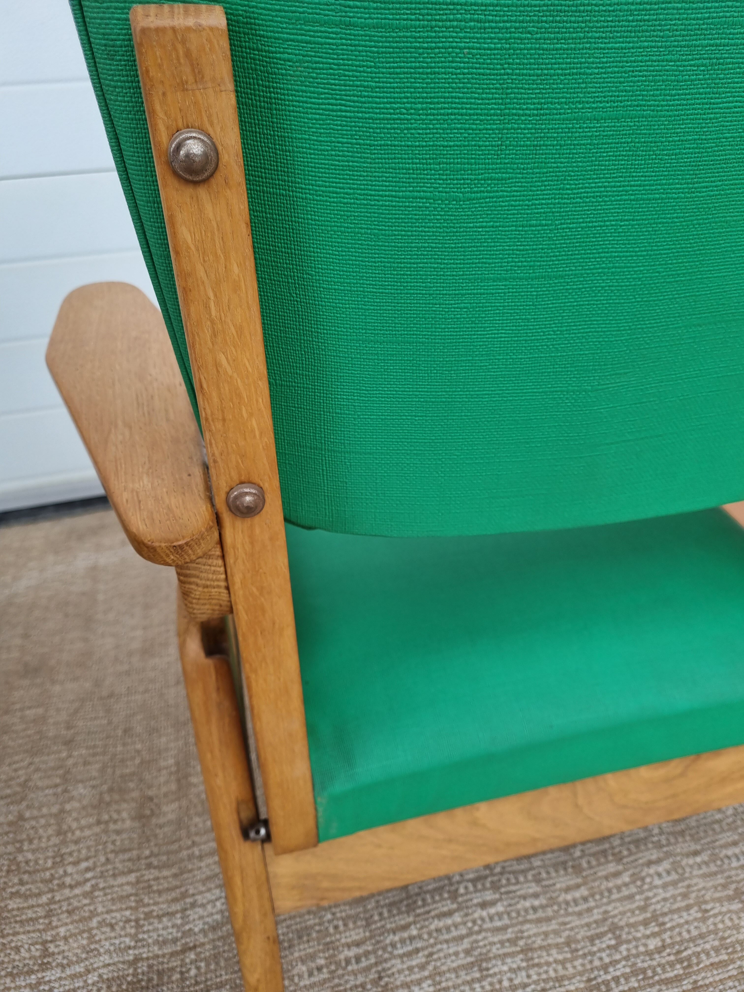 2 old scandinavian-style armchairs with 2 positions 50s