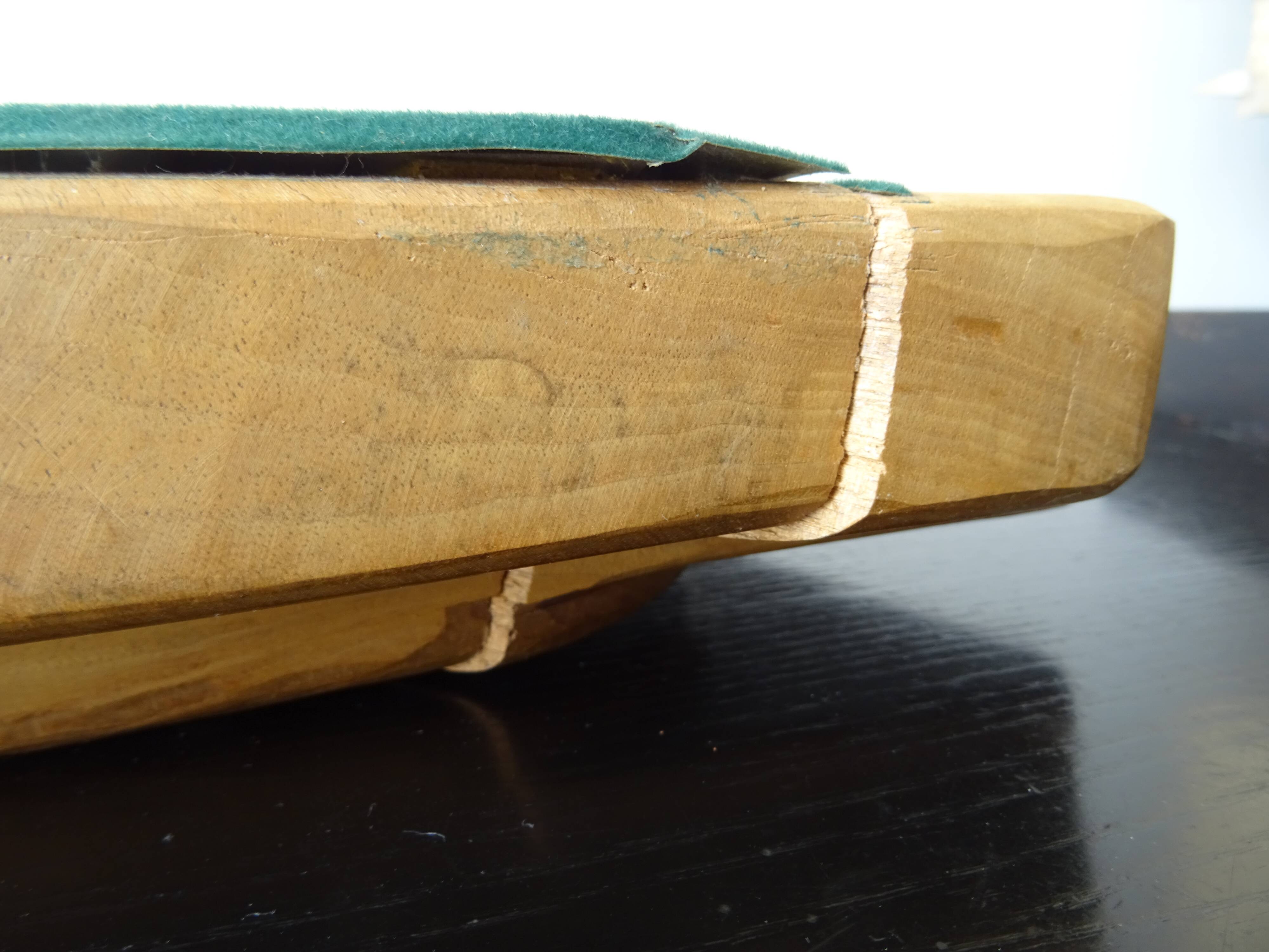 Brutalist free-form solid wood mirror from the 70s