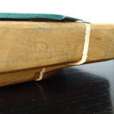 Brutalist free-form solid wood mirror from the 70s