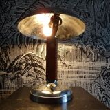 Art deco mushroom in chrome metal lamp
