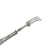 Fourchette à rôtir en argent classique, France, années 1880