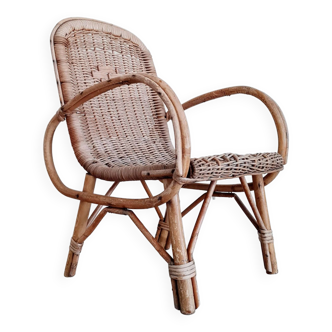 Rattan armchair for children