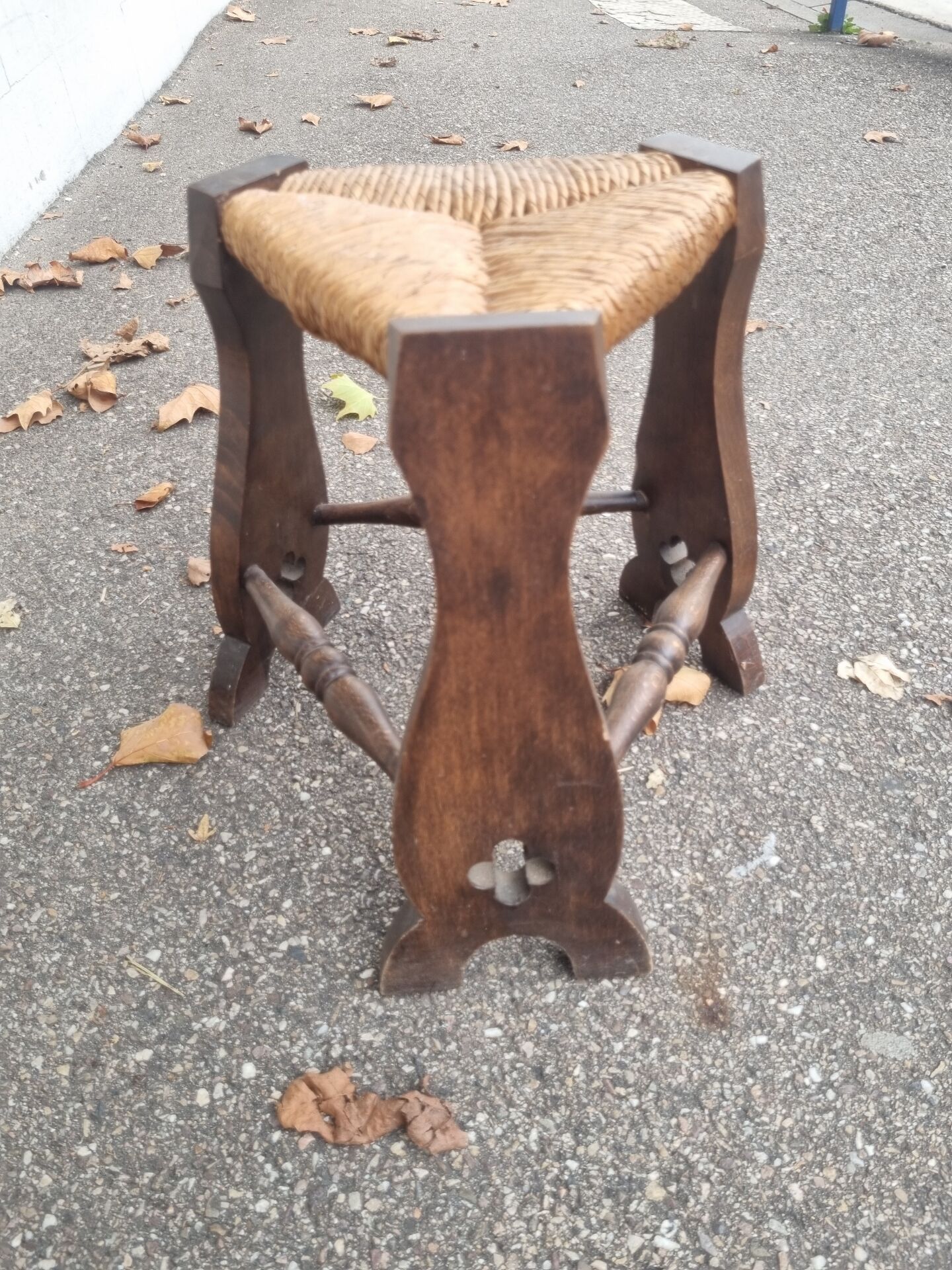 Antique Gothic Arts and Crafts stool