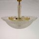 Large Swedish textured glass pendant light Orrefors