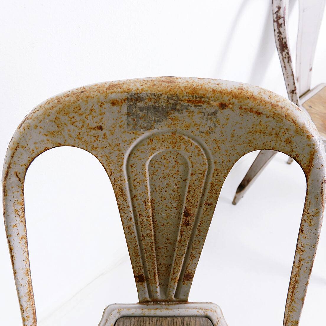 Stackable Industrial Bistro Chairs by Fibrocit of Belgium - Set of 4 - 1950s