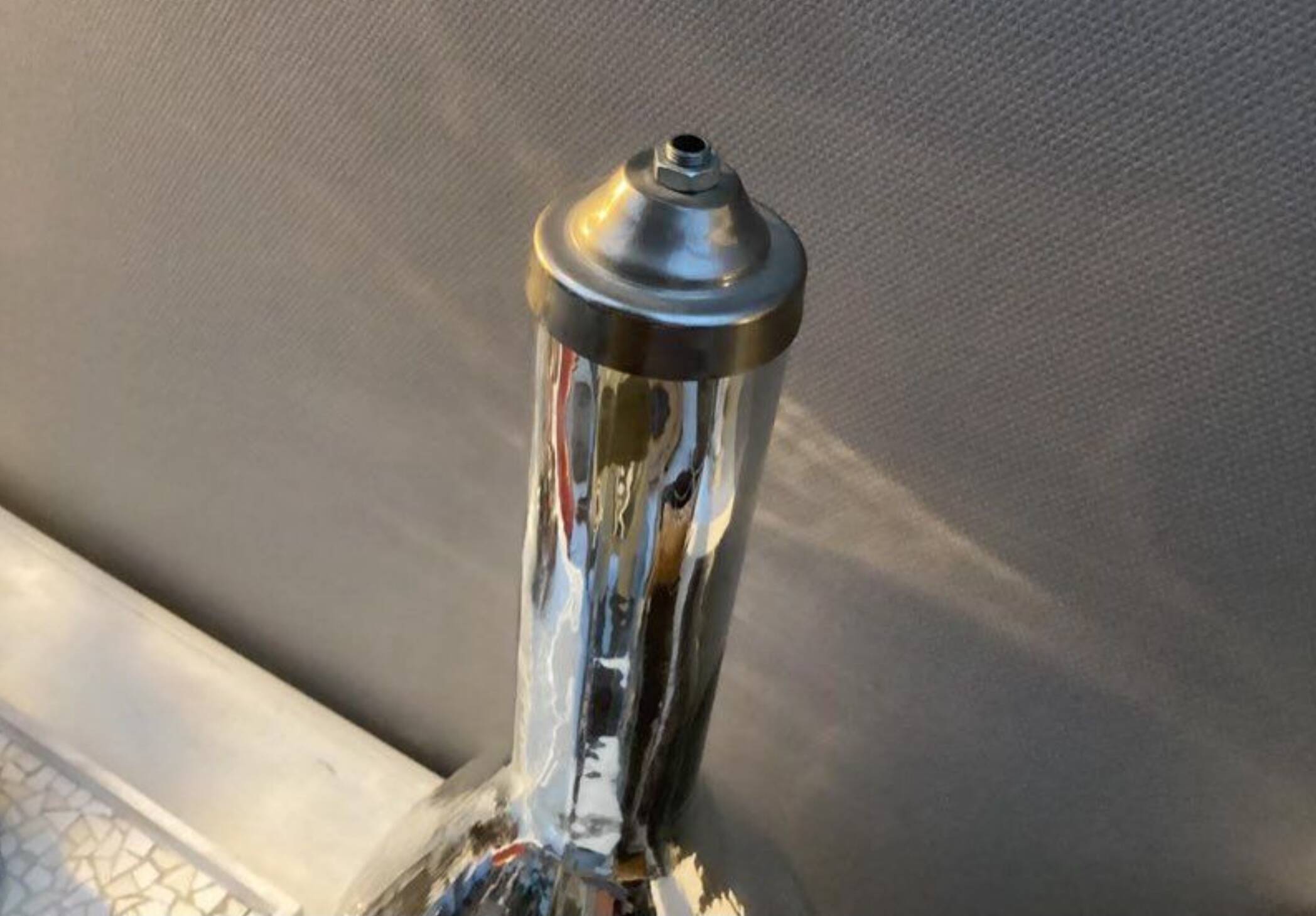 Silver glass lamp base